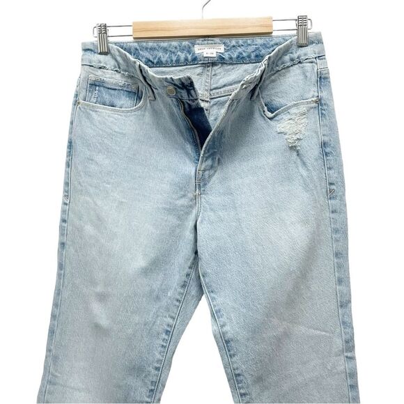 NEW Good American Jeans Good Classic Straight Distressed Light Blue636 Size 28 - Picture 7 of 13